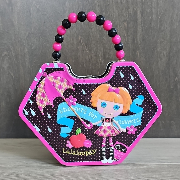 Lalaloopsy Diamond Tin Carry All Lunch Box With Beaded Handle - Picture 1 of 13
